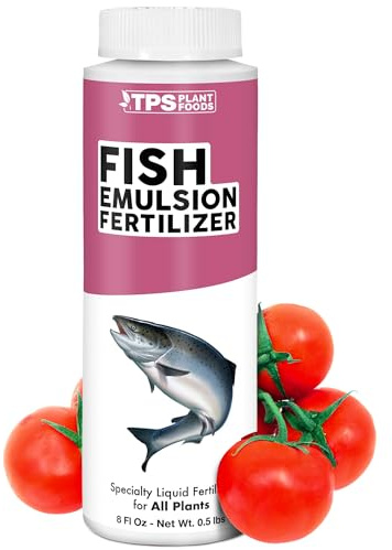 Fish Emulsion Fertilizer – Liquid Salmon Supplement for Plants, 8 oz