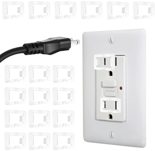 TIESOME 20 pezzi 2-poli trasparente presa inserto, spina aderente per prese allentate, evitare che le spine vengano scollegate, stabilizzare prese multiple elettriche, standard USA