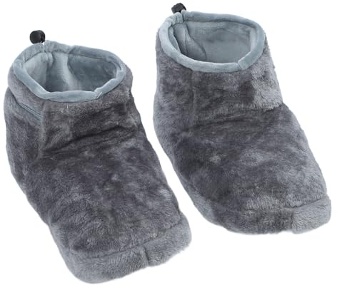 Chiyyak Botas Calefactables Suela Antideslizante Temperaturas de Calentamiento de 5 Niveles, Pantuflas Calefactoras Cálidas y Acogedoras
