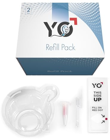 2 zusätzliche Tests für YO Heim-Sperma-Test | Analyse des beweglichen Spermas | YO Testgerät NICHT inbegriffen - nur Nachfüllpackung