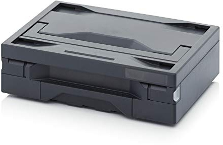 WFix Toolbox Pro anthrazit Größe 1 Werkzeugkoffer stapelbar leer | Universal Werkzeug Aufbewahrungssystem - Stapelboxen Werkstatt