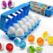 MOONTOY Dinosaur Matching Eggs for Toddlers, 12PCS Eggs Toy Educational Learning Color & Shape Sorter Montessori Toy, Fine Motor Skills Sensory Toy Easter Birthday Gift Present Boy Kids Toddler
