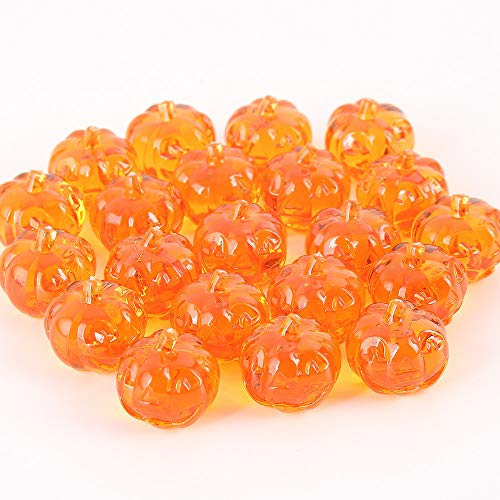 Cranight Mini-Kürbis-Ornamente aus Acryl für Herbstdekorationen, Party-Tischstreuung, Halloween und Erntedankfest, 50 Stück