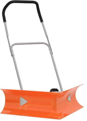 Gecheer Dubbelvinkel snöskyffel utdragbart handtag orange stål, liten skyffel för camping, trädgård eller snö TY-1