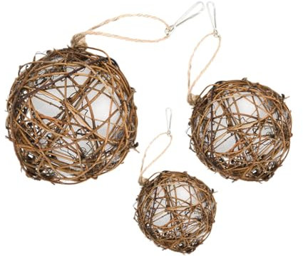 Milisten 3 Stücke Nistmaterialien Für Vögel Kugelform Halter Papageiennistmaterial DIY Zubehör Vogelnistmaterial Kolibrinest Nistmaterial Für Sittiche Handgefertigte Vogelhausmaterialien