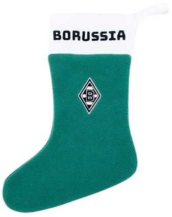 Borussia Mönchengladbach Nikolausstrumpf | Offizieller Fanartikel Fohlenshop | Gladbach Fanartikel Weihnachtsdeko mit gesticktem Vereinslogo