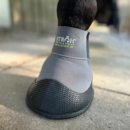 STRÖH Recovery Hufschuh (Gr. 2) • Medizinischer Hufschuh aus Neopren • Stabiler Hufschutz bei Verletzungen, Hufkrankheiten, Hufgeschwüren • Waschbarer Krankenschuh Pferd • Hufschuhe für Pferde