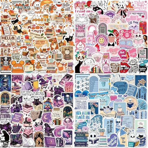 200 autocollants pour Kindle - Autocollants étanches pour amoureux de livres pour Kindle, livres et bouteilles | Cadeau de lecture pour adolescents/adultes