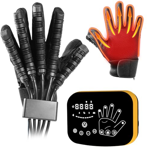 EMFOCU Upgraded Finger And Hand Robotic Rehabilitation Gloves With Heater For Stroke，Hand Rehabilitation Therapy Device,Hemiplegia Rehab Equipment.
