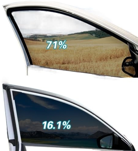 HESHUWEN Vinilos para Cristales Coche Película for Tintado de Ventanas Coche, láminas for, película Tintada, 300 x 50 cm, Adhesiva Protectora Solar UV for Verano(3m Transmittance32.3)