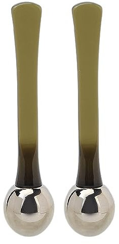 2 Stück Augencreme-Applikatoren, Gesichts-Augenroller, Massage-Augenpflege-Applikatorstab, Metall-Augencreme-Rollerstab, Zur Reduzierung von Schwellungen und Falten