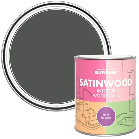 Rust-Oleum Grey Satinwood Interior Wood Paint - Graphite 750ml
