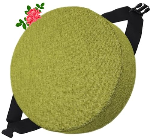 uyeoco Rundes Stuhlkissen,30X30Cm/35X35Cm/40X40Cm/45X45cm/50X50cm, Rundes Memory-Schaum-Sitzkissen, rutschfeste Runde Stuhlpolster mit elastischen Bändern Schnallen (Color : 11#, Size : 35x35x5cm)