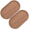 GORGECRAFT 2Stk Ovales Holztablett Servierteller Aus Holz Rustikale Platte Dekorative Osmanische Badezimmer-Thekentabletts Für Wohnzimmer Frühstück Im Bett Essen Obst Kaffee Kamelfarbe 18.9x10.4 cm