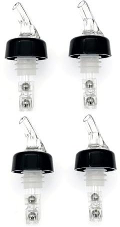 JZK 4pcs 20ml Measured Spirit Pourer spout, 2 cl Liquor Bottle Pourer, red Wine Dispenser, Shot Measures for Spirits Bottle, Spirit Measures Pourer for Liqueur, Alcohol, Cocktail