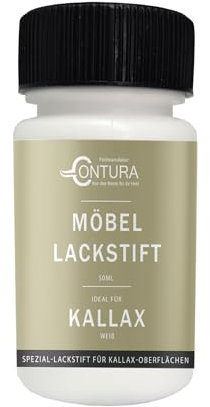 Contura 50ml. Möbel Lackstift passend für KALLAX Weiß Reparaturstift Lackfarbe Seidenmatt
