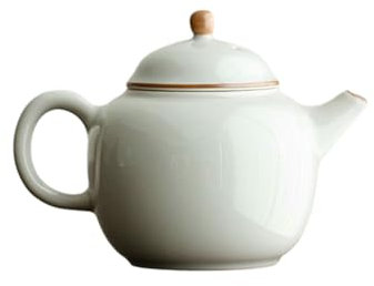 Teiera in ceramica smaltata verde antico cinese semplice da 110 ml - blu - teiera rotonda con significato