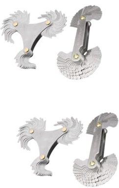 MAGICLULU 4 Ensembles Jauge de Mesure de Filetage Réglable Tête Magnétique Outil de Mesure pour Fils Internes Externes pour Usinage Métallique