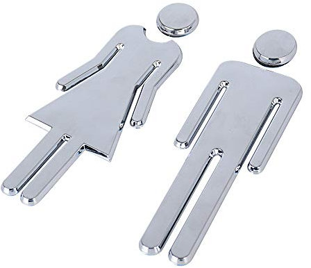 BOOMTOP Señales de Baño Signos de Mujer Hombre, Cartel de Baño Aseos Placas para Puertas Baño WC Cafetería Restaurante Centro Comercial Hotel, 12cm