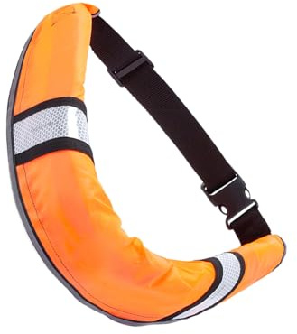 Cinturón de entrenamiento de natación, cinturón de flotación para adultos, chaleco salvavidas inflable ajustable, cinturón de cintura para seguridad marítima, ideal para natación, remo, vela