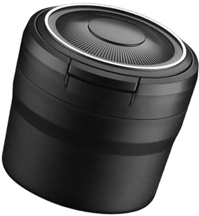 Cendrier de voiture avec lumière LED et couvercle amovible, résistant aux odeurs, moderne, facile à installer pour fumeurs dans n'importe quel porte-gobelet de véhicule