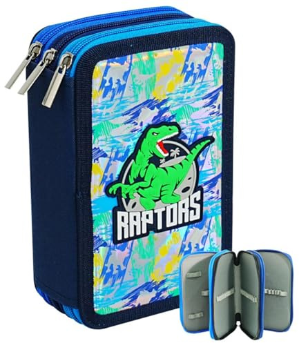 YskerrigToy Dinosauro Astuccio per Matite, Dinosauro Portapenne Bambino Grande Capacità Borsa Penne Astuccio Cartoleria Organizer Astuccio per Matite per Penne Studenti Astucci Ufficio Forniture