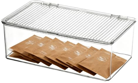 Vasche Organizzatori Trasparenti - Contenitore antipolvere con coperchio - Scatola Organizzatore da ufficio | Per il bagno cucina dormitorio appartamento trucco gioiello penna Fornitura