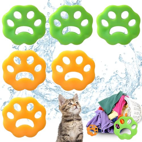 6 Pezzi Cattura peli Lavatrice, Depilatore per Animali Domestici, Biancheria da Letto Ricevitore, Riutilizzabile Raccogli Peli Animali per Cani Gatti di Animali