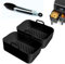 CERENE - Moldes silicona freidora de aire, 2pcs accesorios airfryer sin aceite, cesta de silicona para airfryer, molde reutilizable para freidora de aire doble hasta 9L, bandeja recipiente para horno