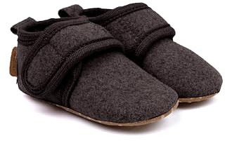 Mikk-line Chaussons de marche pour bébé | Chaussures d'apprentissage de la marche souples avec semelle en daim synthétique antidérapante | Chaussons chauds en feutre pour garçons et filles | Parfait