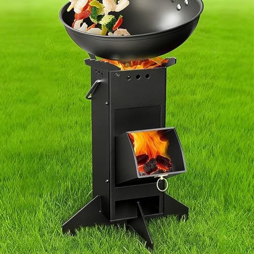 Estufa De LeñA PortáTil, Estufa De Pellets For Tienda De CampañA con Llenado De Combustible Plegable Y Estructura Antideslizante For Senderismo Y Pesca