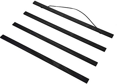 Magnetico Poster Immagini Telaio, Legno Nero Cornice in legno fai da te Appendiabiti a Muro Moderno Manifesto Hanger per Scorrere Tela Poster di Stampa Home Decor Arte Muraria (30 cm)