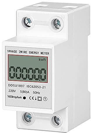 eMylo Medidor eléctrico Monitor de energía Monitores de uso de electricidad Medidores de consumo de energía Montaje en riel multifunción monofásico