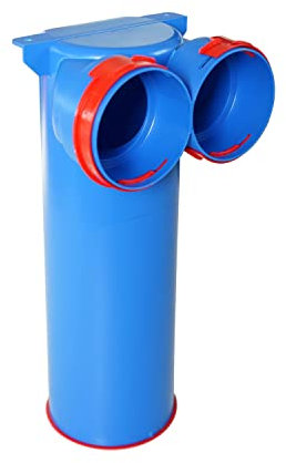 HG hava Caja de conexiones de válvula AST 2 x 90 mm fi 125 L-300, distribuidor de aire, caja de juntas para recuperación, accesorios de ventilación, caja de suministro y salida con juntas y apertura,