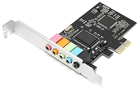 PCI E 5.1 ​​stereoljudkort, 6-kanalers Spelljudkort, Internt Ljudkort för Windows 7 / Vista/XP 32/64-bitars, Kompatibelt för DirectSound 3D och EAX Ljudeffekter