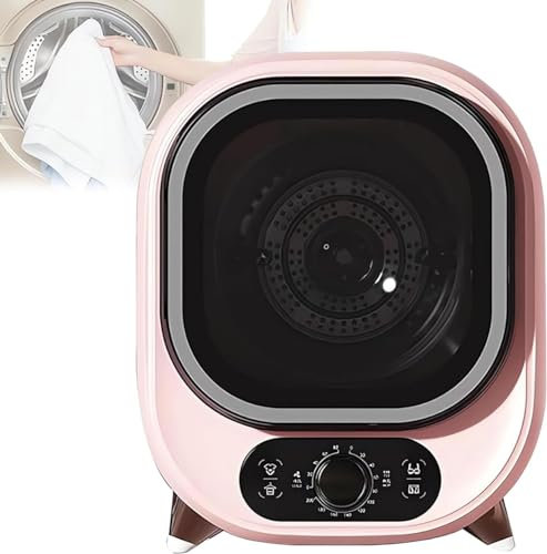 CYMYYDS Asciugatrice Ventilata 5 kg, Mini Condensatore Compatta 450 W, Elettrica Portatile Centrifuga, per Appartamento, Casa, Dormitorio, Pink