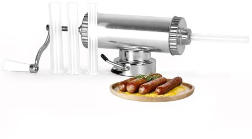 Wurstfüller Manuel1 Kg Wurstspritze Wurstpresse Wurstmaschine Wurstfüllmaschine Edelstahl Manuell Kolbasa Bratwurst Hot Dogs BBQ Grill