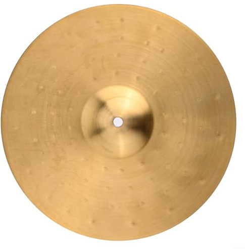 Hasaller Schlagzeug-Becken aus Messing alle Fähigkeitsstufen Crash-Becken Crash-Ride-Becken Bassdrum Percussion-Ersatz traditionelles Finish Messing für Trommel (35,6 cm)