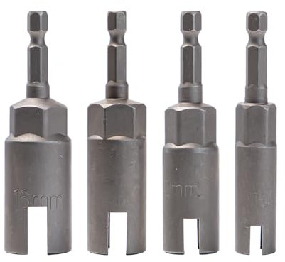 Pilikoll 4 Pièce Tournevis à écrou à Oreilles Tourne écrou à Ailettes Jeu de Tournevis à Ecrou à Oreilles 1/4 Tourne-écrous à Tige Hexagonale pour écrous de Panneau, Boulon à Crochet à œil C