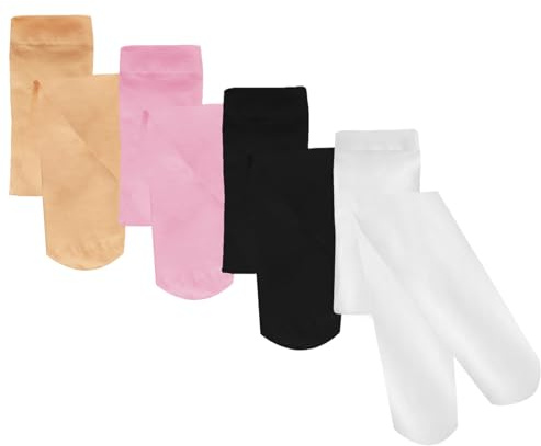 Gvhntk 4 Pairs Girls Dance Tights Soft Velvet Tights Ballet Uniform Student School Tight Multiple Colors