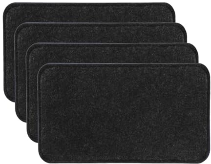 JAMNGHB 4 almohadillas de fieltro reforzadas con esquinas redondas para bolso de cuero, mochila, bolsas, inserto organizado, inserto de refuerzo inferior portátil, multicolor, One Size