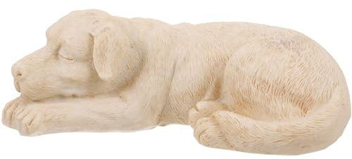 POPETPOP Estatua Conmemorativa para Mascotas de Resina, Piedra Lápida para Perro Color Beige, Adorno para Jardín y Tumba, Recuerdo para Fallecimiento de Mascotas, Piedra Homenaje al Aire