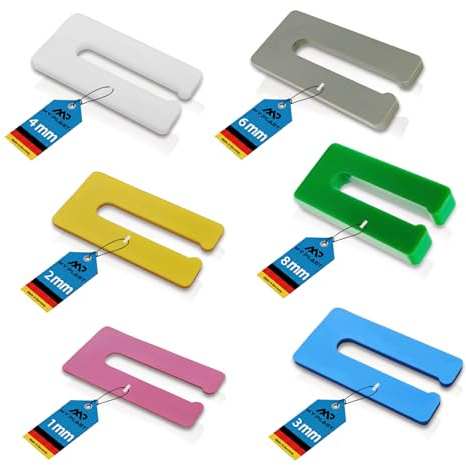 My Plast® 100 Stück 8 mm Ausgleichsplättchen – Verglasungsklötze, Montagekeile & Unterlegeplatten | Abstandshalter & Distanzhalter aus Kunststoff – Höhenausgleich & Montagehilfe – Made in Germany
