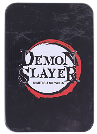 Paladone Cartas de Juego Demon Slayer - Baraja Oficial con Lata Coleccionable, Merchandising Anime