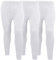 Pack of 3 Mens Thermal Underwear Trousers Long Johns Base Layer Extreme Hot Brushed Inside Ultra Soft Trousers Leggings Pants White
