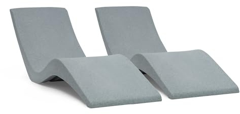 Aqua Outdoors - in-Pool Chaise Lounger - Pool & Sun Shelf Lounge Chair - Designed for Water Depths Up to 9” - Compatible with All Types - Poolside & Sun Deck Tanning - Set of 2 - Gray Granite