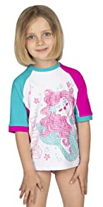 Mares Seaside Rashguard Shield Kid, UPF 50, schützendes Kurzarmhemd für Kinder zwischen 2 und 7 Jahren, Magenta, M