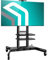 ONKRON TV Ständer rollbar für 50-86 Zoll Fernseher, max Belastung bis 105 kg, mobiler TV Standfuss höhenverstellbar, max VESA 800x500, Wagen Fernsehständer mit Rollen Schwarz TS1881-B