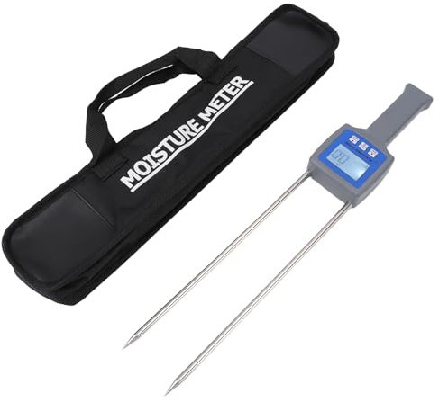 Humidimètre Portable pour Foin, pour Céréales, Paille, Son, Herbe Fourragère, Leymus Chinensis, Test D'herbe, écran LCD en Fibre, Mesure Précise pour Meubles en Bois