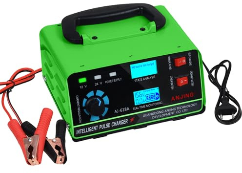 400W Autobatterie Ladegerät 22A 12V/24V KFZ Batterieladegerät Auto Vollautomatisches Intelligentes Geeignet für Autos Motorräder Pkw LKW